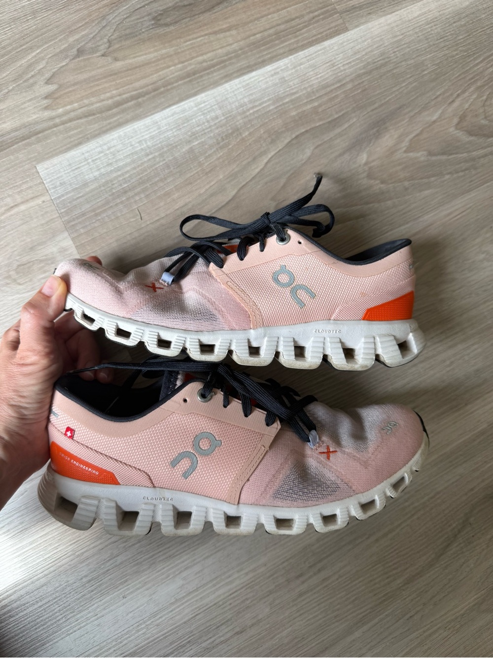 On Cloud X 3 Rose/Sand W 7.5 US
